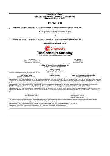 Thumbnail Chemours
 10-Q Quarterly Report FY2021 