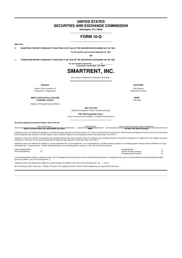Thumbnail SmartRent 10-Q Quarterly Report FY2021 