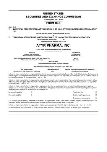 Thumbnail aTyr Pharma 10-Q Quarterly Report FY2021 