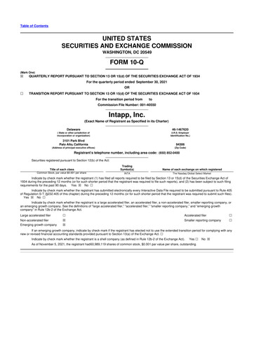 Thumbnail Intapp 10-Q Quarterly Report FY2022 