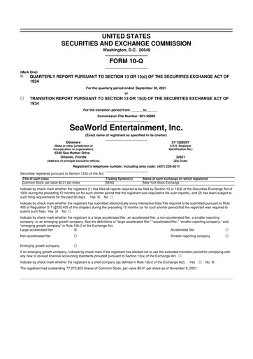 Thumbnail United Parks & Resorts 10-Q Quarterly Report FY2021 