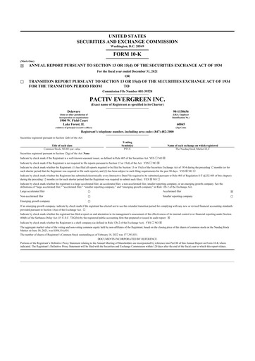 Thumbnail Pactiv Evergreen
 10-K Annual Report 2021