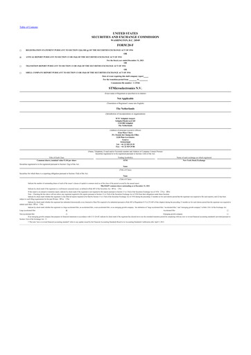 Thumbnail STMicroelectronics 20-F Annual Report 2021