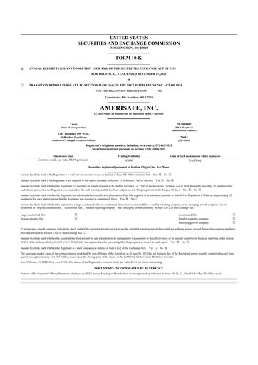 Thumbnail AMERISAFE 10-K Annual Report 2021