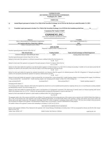 Thumbnail Exponent
 10-K Annual Report 2021