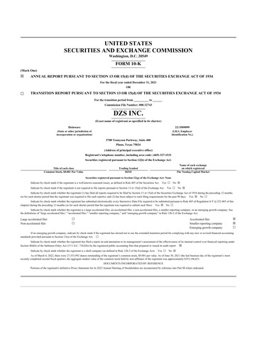 Thumbnail DZS Inc 10-K Annual Report 2021