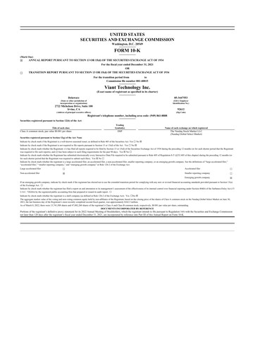 Thumbnail Viant Technology 10-K Annual Report 2021