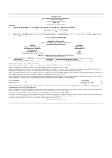 Thumbnail LM Funding America 10-K Annual Report 2021