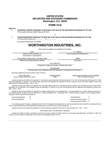 Thumbnail Worthington Enterprises 10-Q Quarterly Report FY2022 