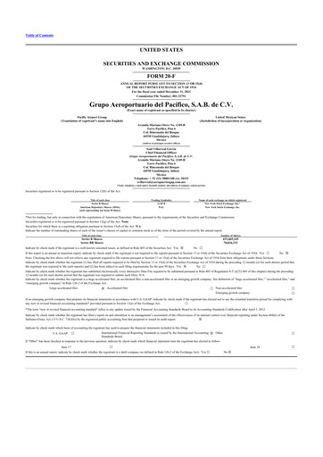 Thumbnail Grupo Aeroportuario del Pacífico
 20-F Annual Report 2021