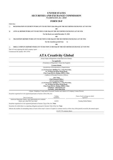 Thumbnail ATA Creativity Global 20-F Annual Report 2021