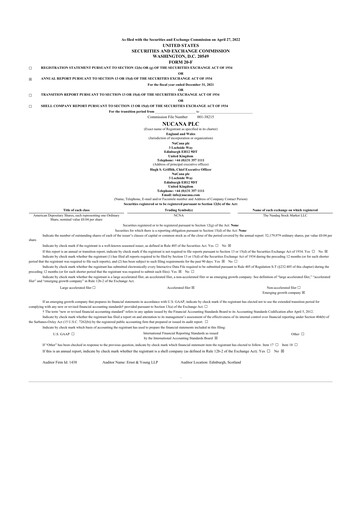 Thumbnail NuCana
 20-F Annual Report 2021