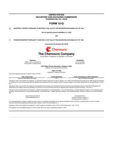 Thumbnail Chemours
 10-Q Quarterly Report FY2022 