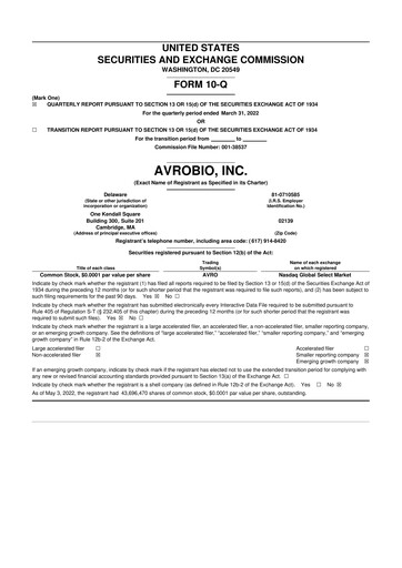 Thumbnail Tectonic Therapeutic 10-Q Quarterly Report FY2022 