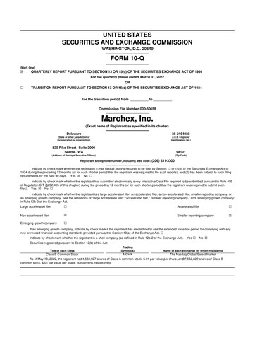 Vorschaubild Marchex 10-Q Quartalsbericht 2022 