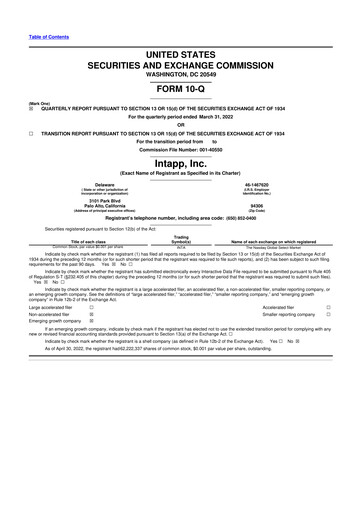 Thumbnail Intapp 10-Q Quarterly Report FY2022 