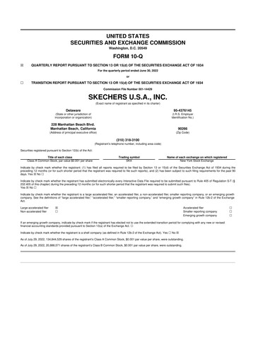 Thumbnail Skechers
 10-Q Quarterly Report FY2022 