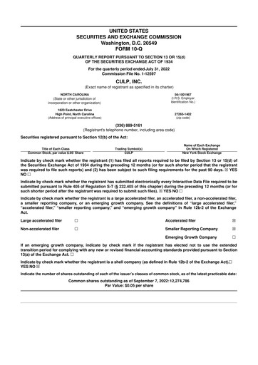 Thumbnail Culp, Inc. 10-Q Quarterly Report FY2023 