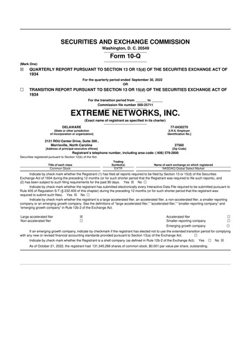 Thumbnail Extreme Networks
 10-Q Quarterly Report FY2023 