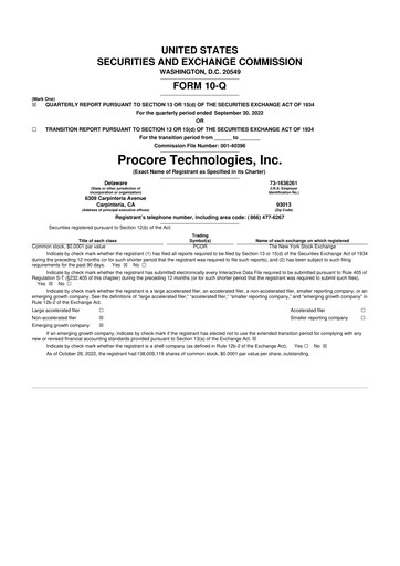 Thumbnail Procore 10-Q Quarterly Report FY2022 
