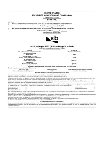 Thumbnail SLB (Schlumberger) 10-K Annual Report 2022