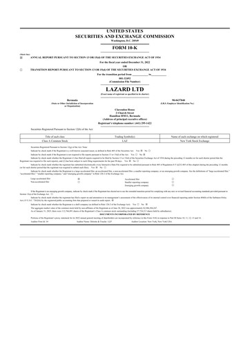 Thumbnail Lazard 10-K Annual Report 2022