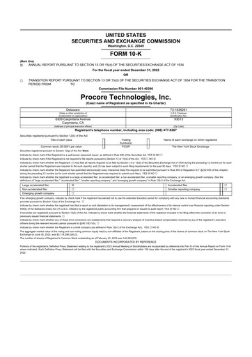 Thumbnail Procore 10-K Annual Report 2022