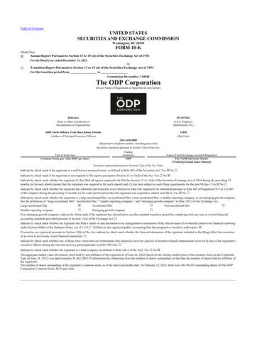 Thumbnail The ODP Corporation
 10-K Annual Report 
