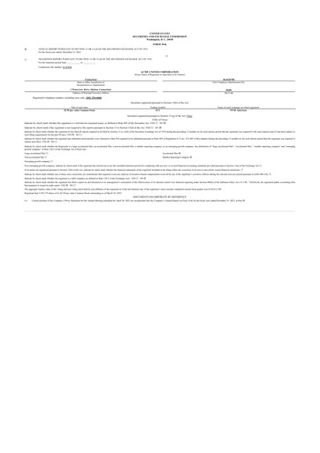 Miniature Acme United 10-K Rapport annuel 2022