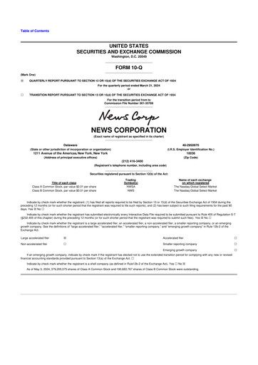 Thumbnail News Corp 10-Q Quarterly Report FY2024 