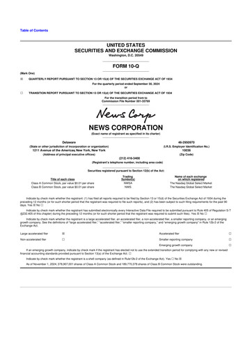 Thumbnail News Corp 10-Q Quarterly Report FY2025 