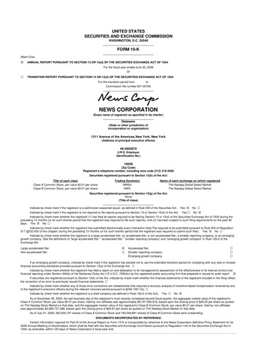 Thumbnail News Corp 10-K Annual Report 2026