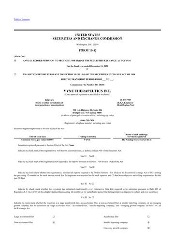 Thumbnail VYNE Therapeutics 10-K Annual Report 2020