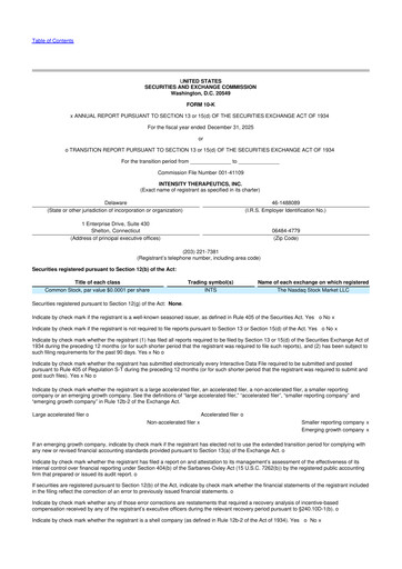 Thumbnail Intensity Therapeutics 10-K Annual Report 2025