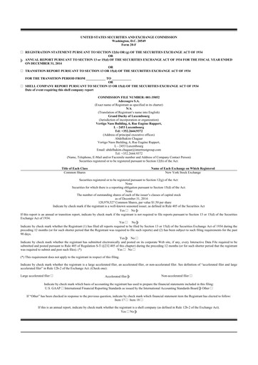 Thumbnail Adecoagro 20-F Annual Report 