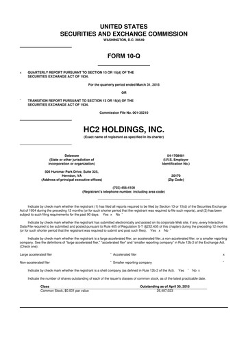 Thumbnail INNOVATE Corp. 10-Q Quarterly Report FY2015 