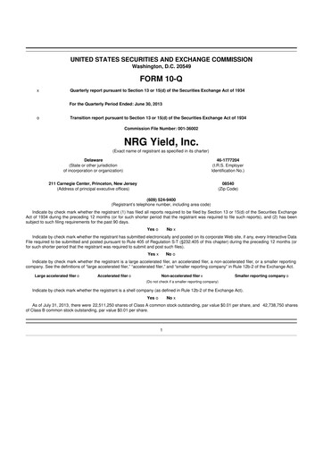 Thumbnail Clearway Energy
 10-Q Quarterly Report FY2013 