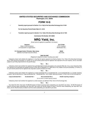 Thumbnail Clearway Energy
 10-Q Quarterly Report FY2016 