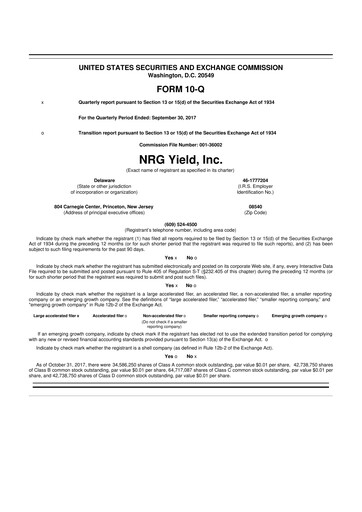 Thumbnail Clearway Energy
 10-Q Quarterly Report FY2017 