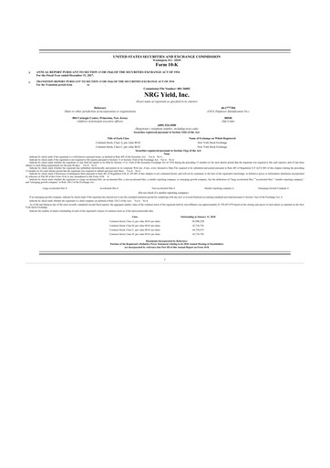 Thumbnail Clearway Energy
 10-K Annual Report 2017