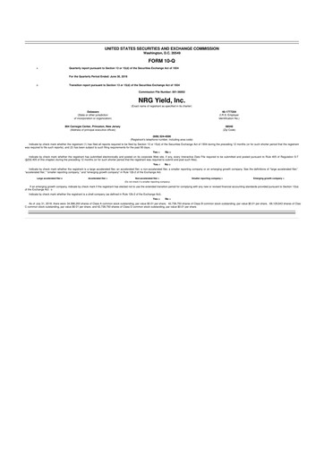 Thumbnail Clearway Energy
 10-Q Quarterly Report FY2018 