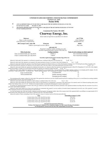 Thumbnail Clearway Energy
 10-K Annual Report 2023