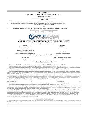 Thumbnail Sila Realty Trust 10-K Annual Report 2016