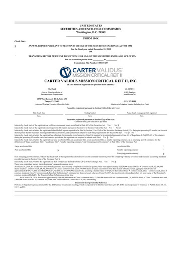 Thumbnail Sila Realty Trust 10-K Annual Report 2019
