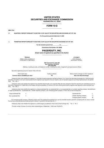 Thumbnail PagerDuty 10-Q Quarterly Report FY2021 