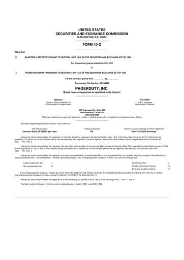 Thumbnail PagerDuty 10-Q Quarterly Report FY2022 