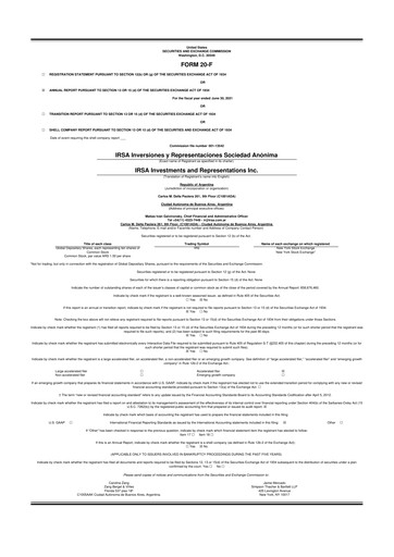 Thumbnail IRSA Inversiones y Representaciones 20-F Annual Report 2021