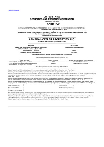 Thumbnail Armada Hoffler Properties
 10-K Annual Report 