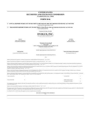 Thumbnail Evolus
 10-K Annual Report 2018