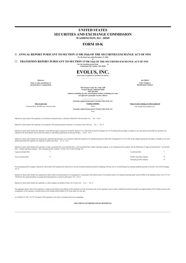 Thumbnail Evolus
 10-K Annual Report 2020